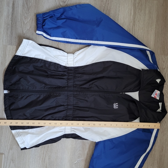 USA OLYMPICS Vintage Cinched Waist Full Zip Windbreaker Womens XL (16) JC PENNEY - Picture 10 of 16